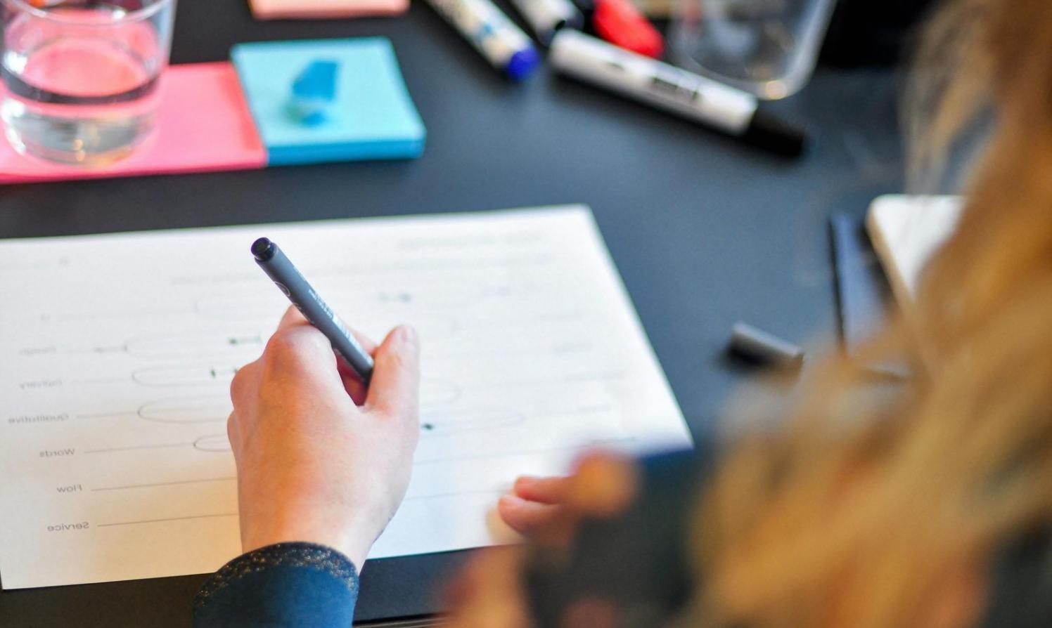 Interactive learning session showing practical financial analysis tools and collaborative problem-solving